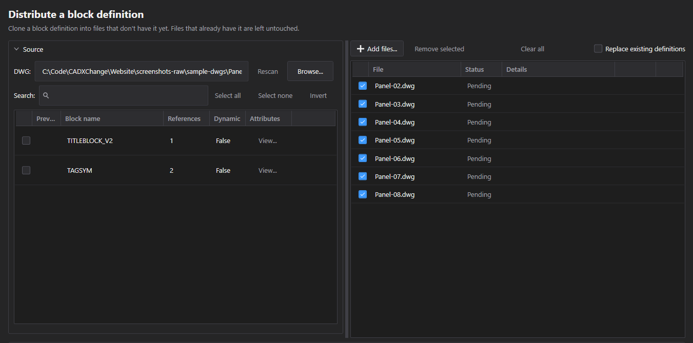 Distribute screenshot