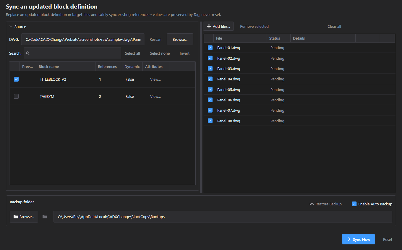 Sync Update screenshot