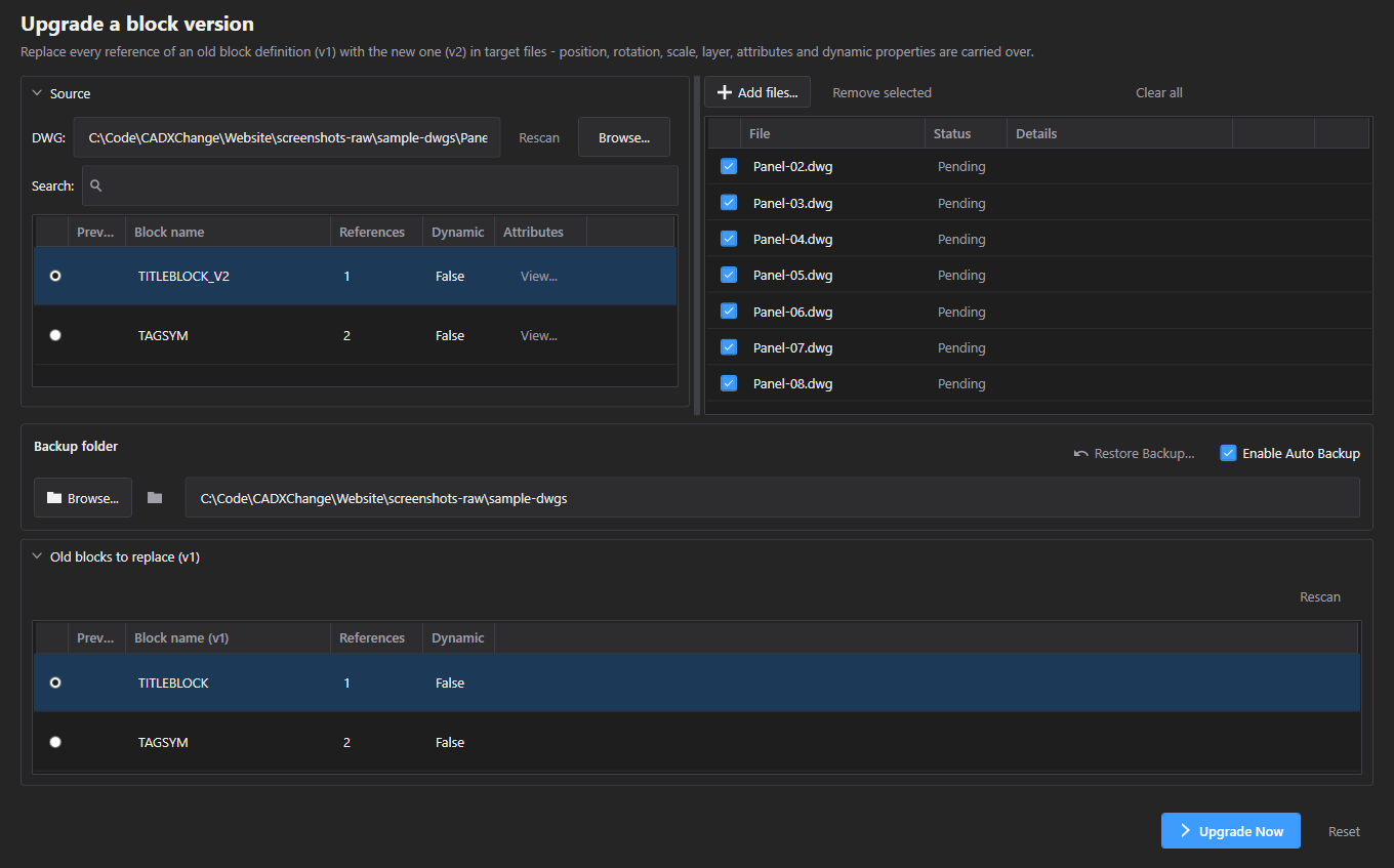 Upgrade Version screenshot