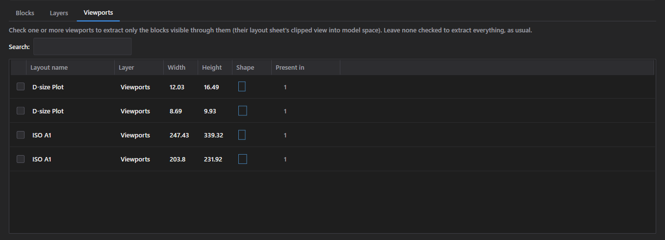 Viewports tab screenshot