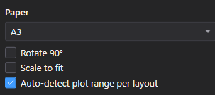 Paper and plot options screenshot