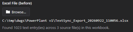Compare with Excel — selecting the workbook screenshot