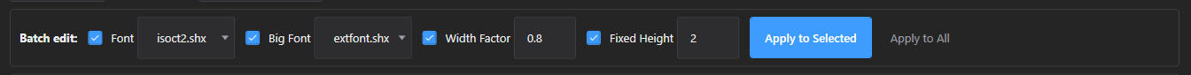 Batch edit and Create Text Style screenshot