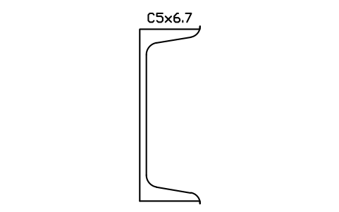 Vorschau des Symbols C5x6.7, Block AISC_C5X6.7