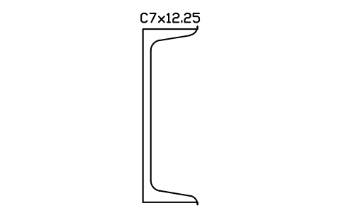 Vorschau des Symbols C7x12.25, Block AISC_C7X12.25