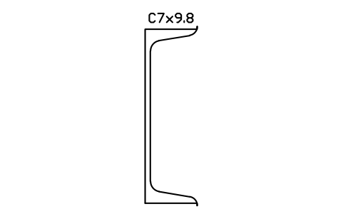 Vorschau des Symbols C7x9.8, Block AISC_C7X9.8