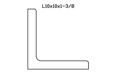 Vorschau des Symbols L10x10x1-3/8, Block AISC_L10X10X1_3_8