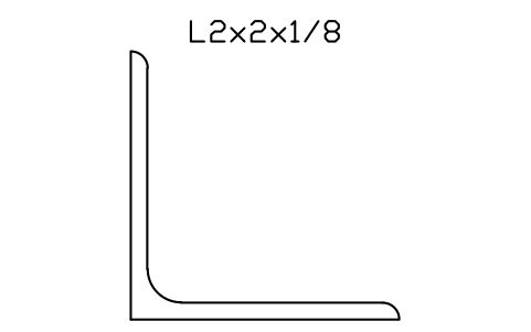 Vorschau des Symbols L2x2x1/8, Block AISC_L2X2X1_8