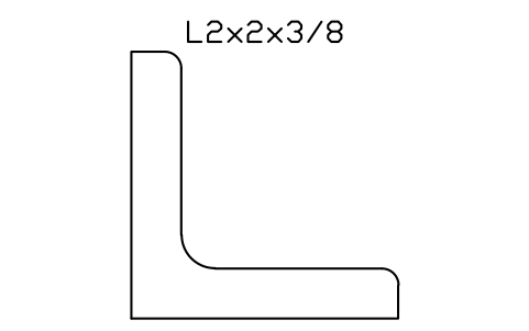Vorschau des Symbols L2x2x3/8, Block AISC_L2X2X3_8