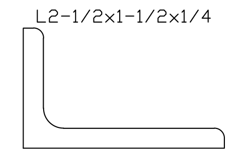 Vorschau des Symbols L2-1/2x1-1/2x1/4, Block AISC_L2_1_2X1_1_2X1_4