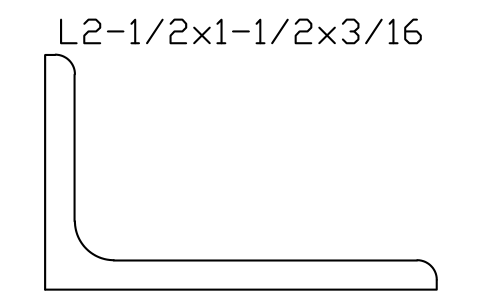 Vorschau des Symbols L2-1/2x1-1/2x3/16, Block AISC_L2_1_2X1_1_2X3_16