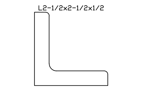 Vorschau des Symbols L2-1/2x2-1/2x1/2, Block AISC_L2_1_2X2_1_2X1_2