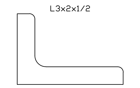 Vorschau des Symbols L3x2x1/2, Block AISC_L3X2X1_2