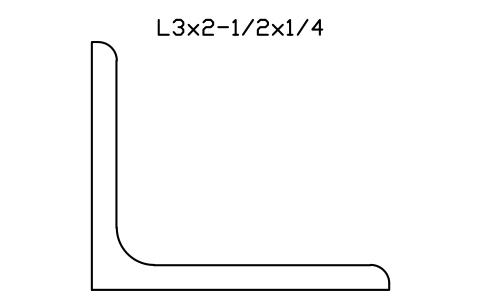 Vorschau des Symbols L3x2-1/2x1/4, Block AISC_L3X2_1_2X1_4