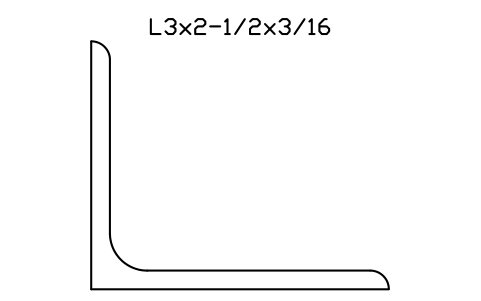Vorschau des Symbols L3x2-1/2x3/16, Block AISC_L3X2_1_2X3_16