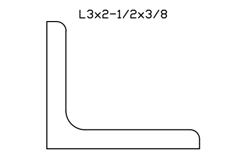 Vorschau des Symbols L3x2-1/2x3/8, Block AISC_L3X2_1_2X3_8