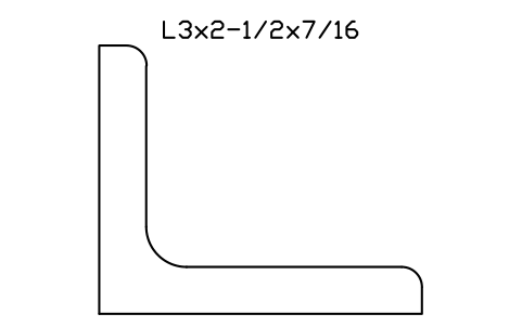 Vorschau des Symbols L3x2-1/2x7/16, Block AISC_L3X2_1_2X7_16