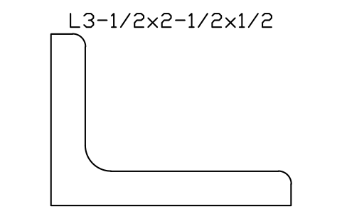 Vorschau des Symbols L3-1/2x2-1/2x1/2, Block AISC_L3_1_2X2_1_2X1_2