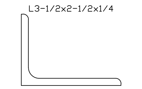 Vorschau des Symbols L3-1/2x2-1/2x1/4, Block AISC_L3_1_2X2_1_2X1_4