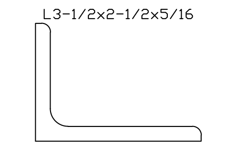 Vorschau des Symbols L3-1/2x2-1/2x5/16, Block AISC_L3_1_2X2_1_2X5_16