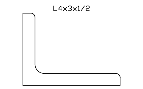 Vorschau des Symbols L4x3x1/2, Block AISC_L4X3X1_2