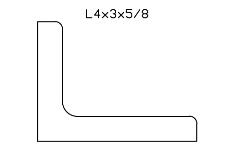 Vorschau des Symbols L4x3x5/8, Block AISC_L4X3X5_8