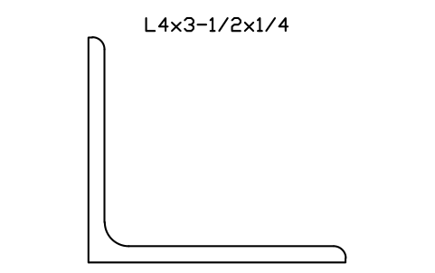 Vorschau des Symbols L4x3-1/2x1/4, Block AISC_L4X3_1_2X1_4