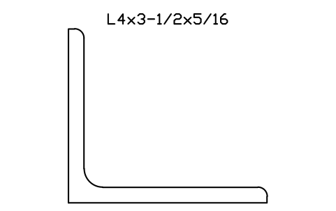 Vorschau des Symbols L4x3-1/2x5/16, Block AISC_L4X3_1_2X5_16
