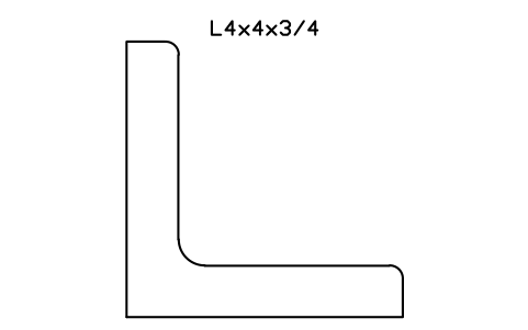 Vorschau des Symbols L4x4x3/4, Block AISC_L4X4X3_4