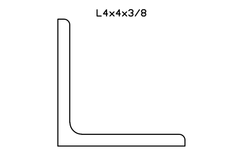 Vorschau des Symbols L4x4x3/8, Block AISC_L4X4X3_8