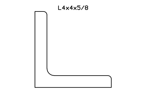 Vorschau des Symbols L4x4x5/8, Block AISC_L4X4X5_8