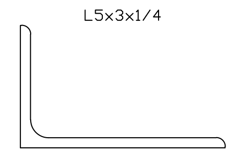 Vorschau des Symbols L5x3x1/4, Block AISC_L5X3X1_4