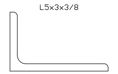 Vorschau des Symbols L5x3x3/8, Block AISC_L5X3X3_8