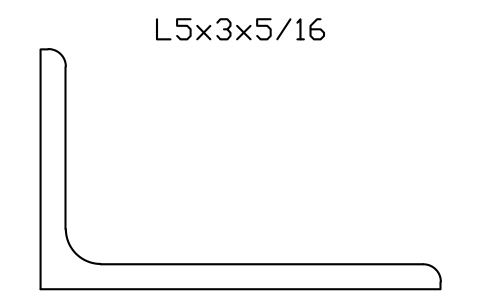 Vorschau des Symbols L5x3x5/16, Block AISC_L5X3X5_16
