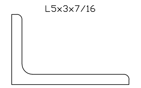 Vorschau des Symbols L5x3x7/16, Block AISC_L5X3X7_16
