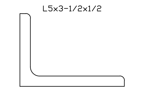 Vorschau des Symbols L5x3-1/2x1/2, Block AISC_L5X3_1_2X1_2
