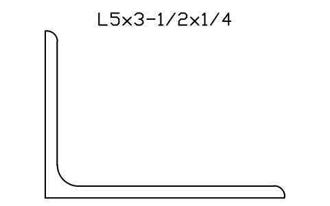 Vorschau des Symbols L5x3-1/2x1/4, Block AISC_L5X3_1_2X1_4