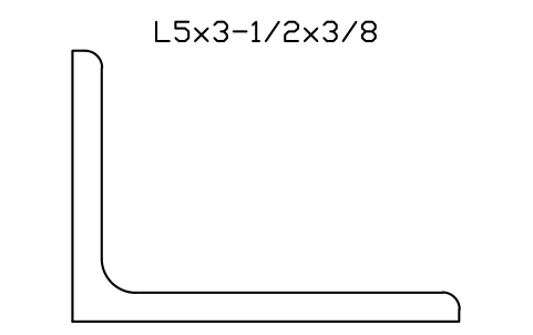 Vorschau des Symbols L5x3-1/2x3/8, Block AISC_L5X3_1_2X3_8