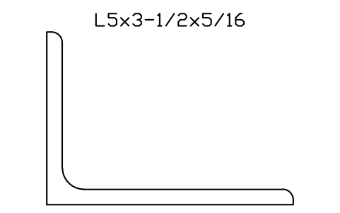 Vorschau des Symbols L5x3-1/2x5/16, Block AISC_L5X3_1_2X5_16