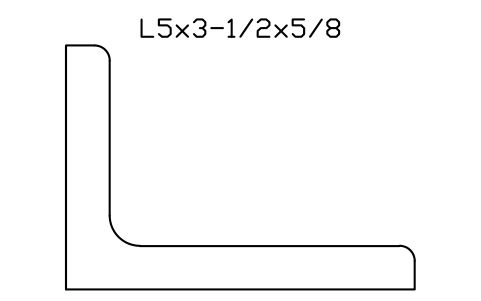 Vorschau des Symbols L5x3-1/2x5/8, Block AISC_L5X3_1_2X5_8
