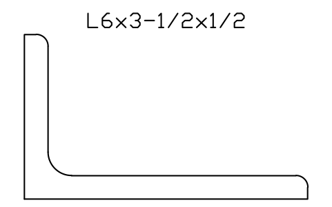 Vorschau des Symbols L6x3-1/2x1/2, Block AISC_L6X3_1_2X1_2