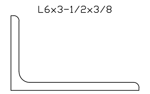 Vorschau des Symbols L6x3-1/2x3/8, Block AISC_L6X3_1_2X3_8