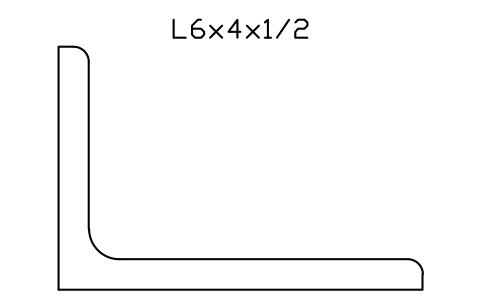 Vorschau des Symbols L6x4x1/2, Block AISC_L6X4X1_2