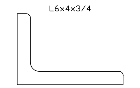 Vorschau des Symbols L6x4x3/4, Block AISC_L6X4X3_4
