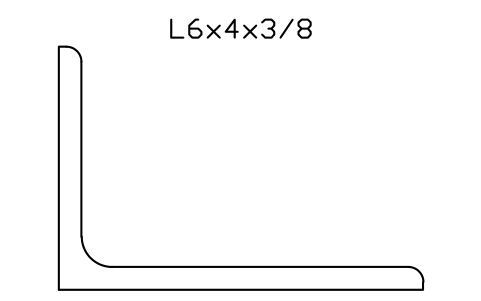 Vorschau des Symbols L6x4x3/8, Block AISC_L6X4X3_8