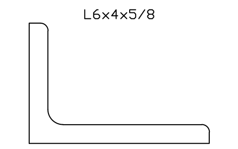 Vorschau des Symbols L6x4x5/8, Block AISC_L6X4X5_8