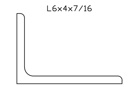 Vorschau des Symbols L6x4x7/16, Block AISC_L6X4X7_16