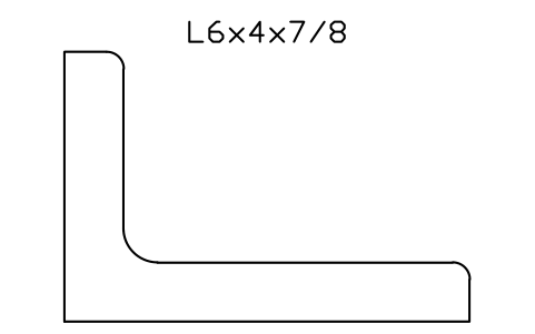 Vorschau des Symbols L6x4x7/8, Block AISC_L6X4X7_8
