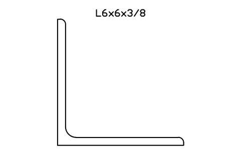 Vorschau des Symbols L6x6x3/8, Block AISC_L6X6X3_8