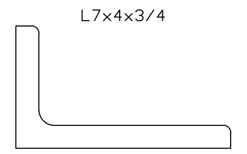 Vorschau des Symbols L7x4x3/4, Block AISC_L7X4X3_4